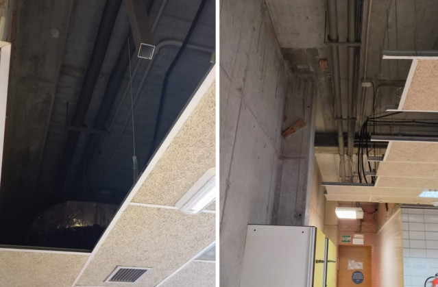 Desperfectos en las instaciones del complejo polideportivo de San Diego, en A Coruña