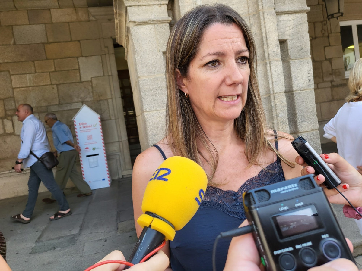 Lara Méndez, alcaldesa de Lugo, en declaraciones alos medios a 13 de julio de 2022