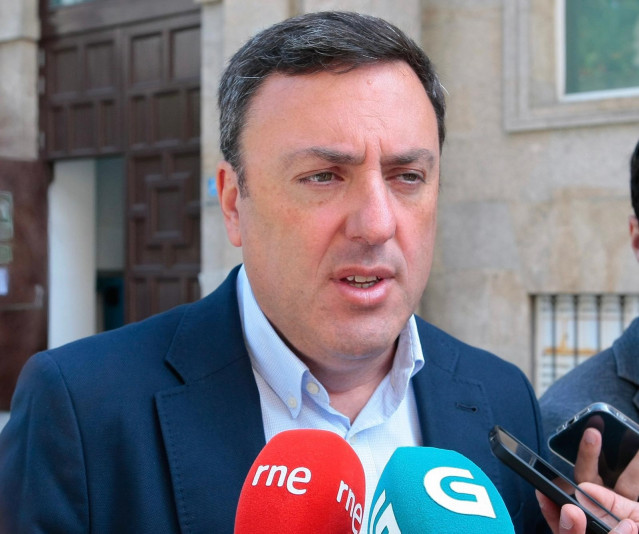 El secretario xeral del PSdeG, Valentín González Formoso, en declaraciones a los medios