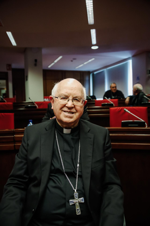 El arzobispo de Santiago de Compostela, Julián Barrio, durante la 259º reunión de la Comisión Permanente de la Conferencia Episcopal Española (CEE)