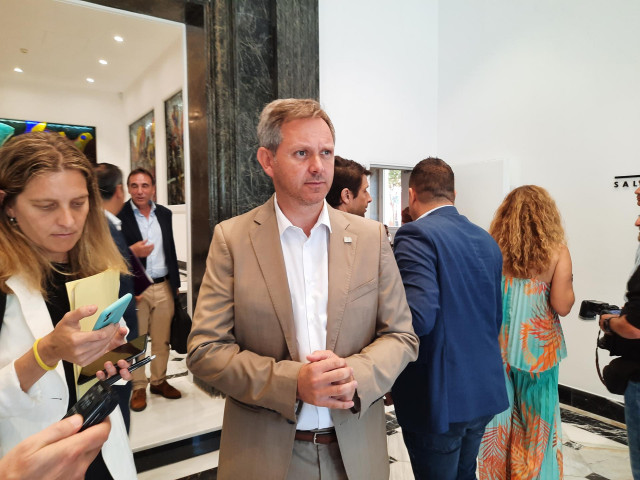 José Miñones este jueves en Vigo.