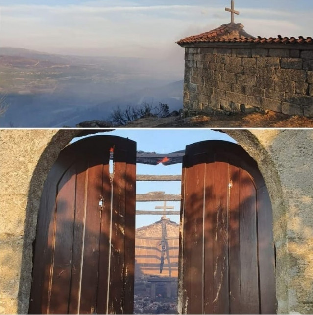 El incendio de Oímbra calcina la capilla de Santa Ana