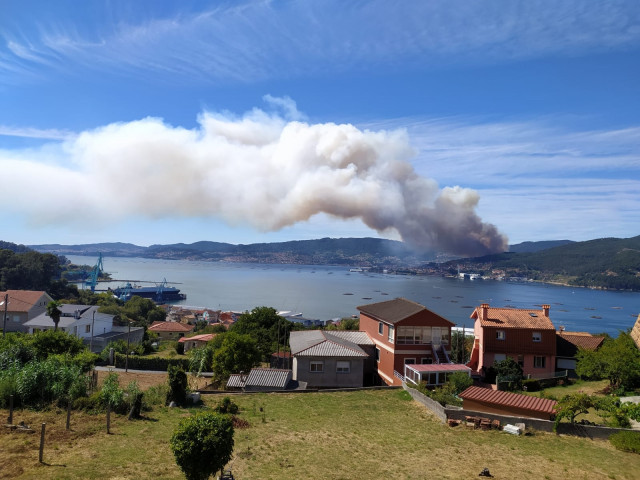 Incendio en Moaña (Pontevedra)