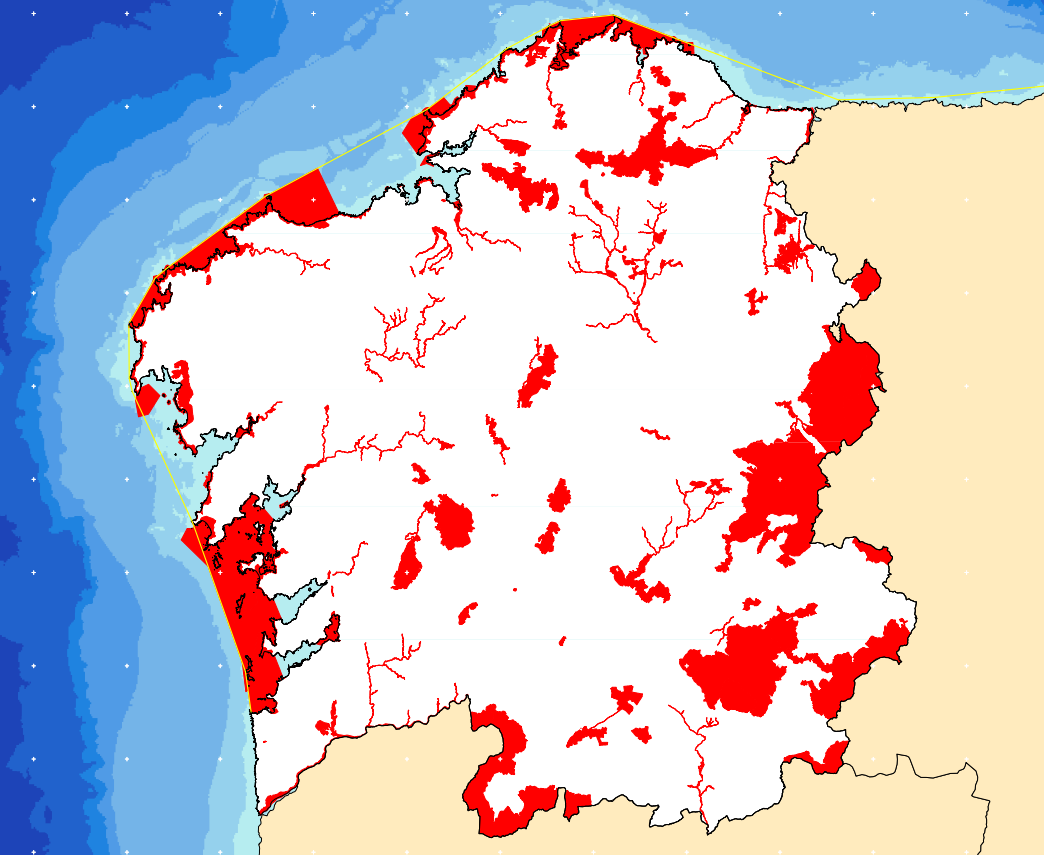 Zonas nucleo de la Estratexia galega da infraestrutura verde e da conectividade e restauraciu00f3n ecolu00f3xicas