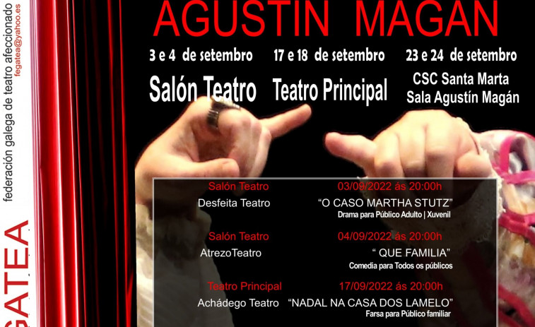 El teatro aficionado se da cita desde este sábado en Santiago en el XXI Festival Agustín Magán