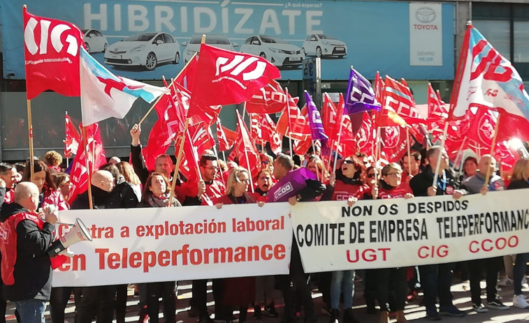 Este lunes los trabajadores de Teleperformance saldrán a la calle por a un ERE que incluye 38 despidos en su centro de A Coruña.