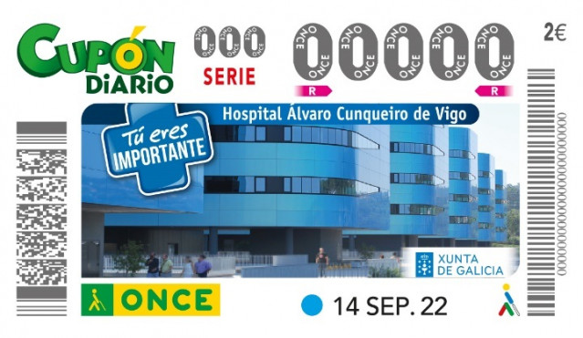 Cupón de la ONCE del Álvaro Cunqueiro.