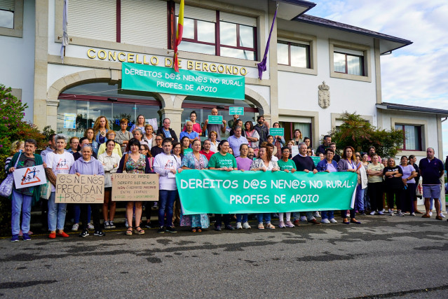 La comunidad educativa del CPI Cruz do Sar de Bergondo secunda una protesta