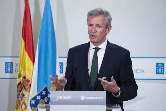 El presidente de la Xunta, Alfonso Rueda, comparece tras el Consello.