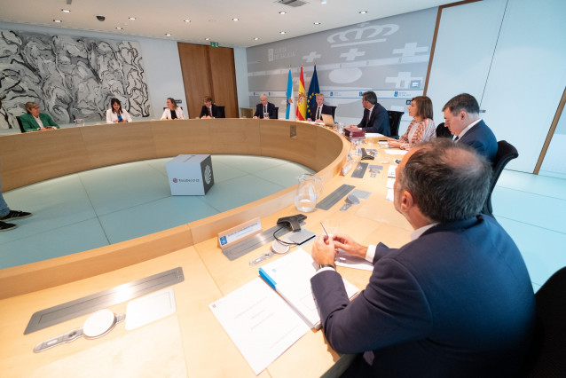 El presidente de la Xunta, Alfonso Rueda, preside la reunión del Consello de la Xunta. Edificio Administrativo de San Caetano, Santiago de Compostela, 28/09/22.