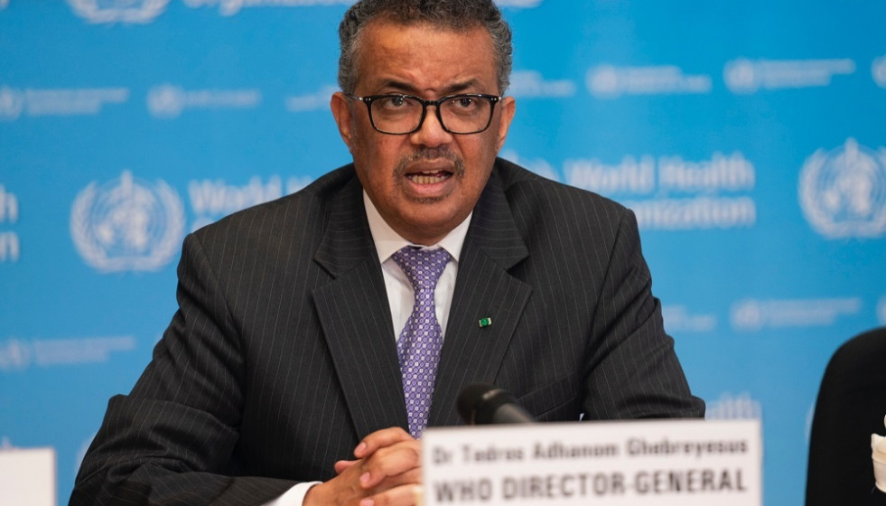Archivo - El director general de la Organización Mundial de la Salud (OMS), Tedros Adhanom Ghebreyesus,  en la conferencia de prensa sobre COVID-19 - 9 de marzo de 2020