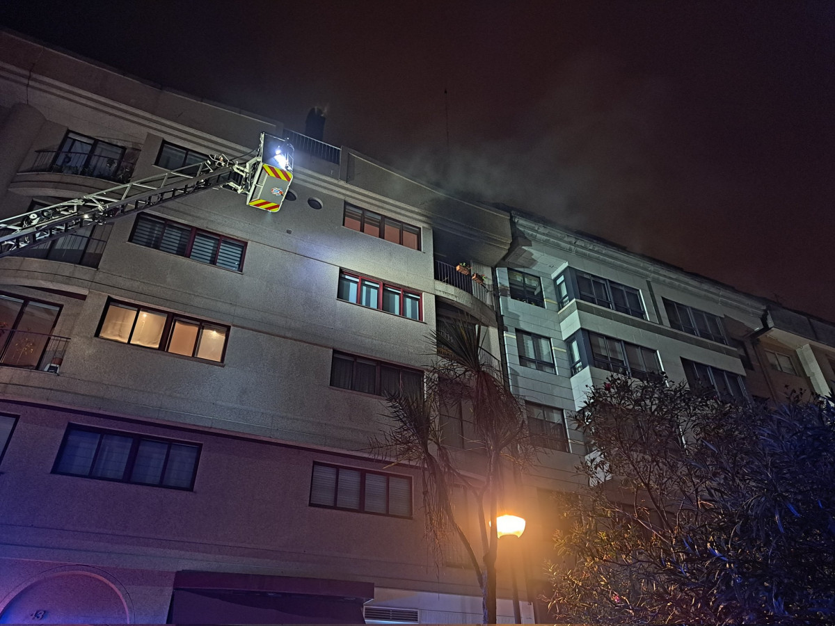 Incendio en la calle Posse en una imagen publicada por @gaiteira4kminos