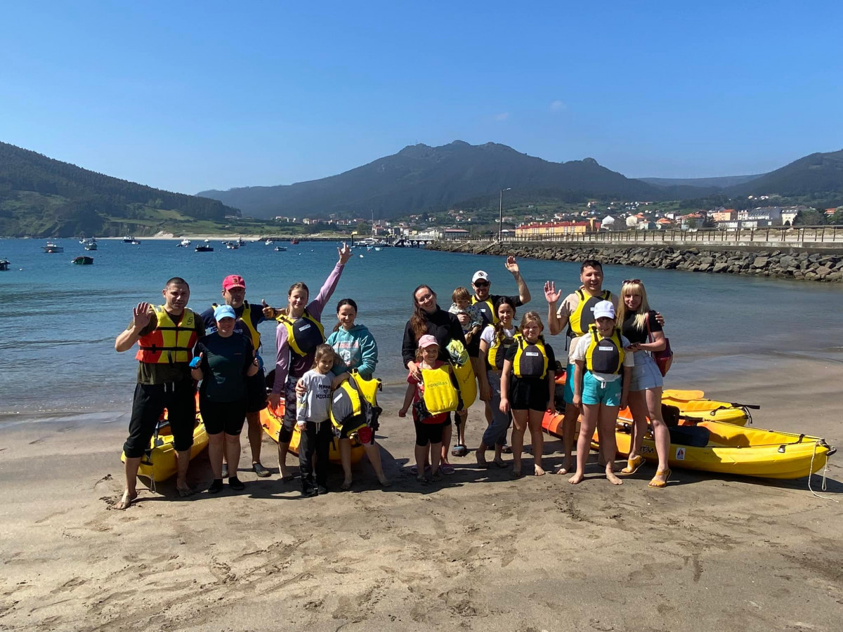 Parte de la comunidad de Ucrania en el Club do Mar de Cariu00f1o