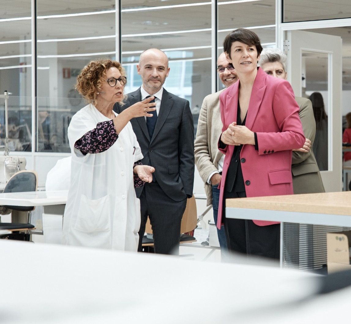 Pontu00f3n con Jorquera durante la visita a Inditex