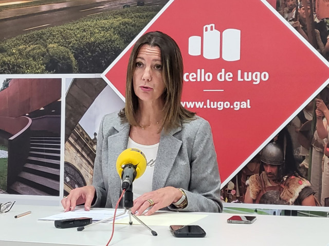 La alcaldesa de Lugo, Lara Méndez, en rueda de prensa
