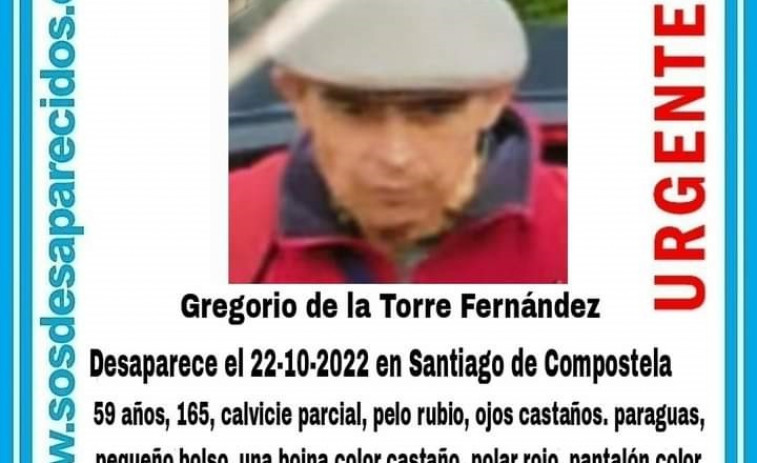 Desaparecido en Santiago un hombre de 59 años con deterioro cognitivo