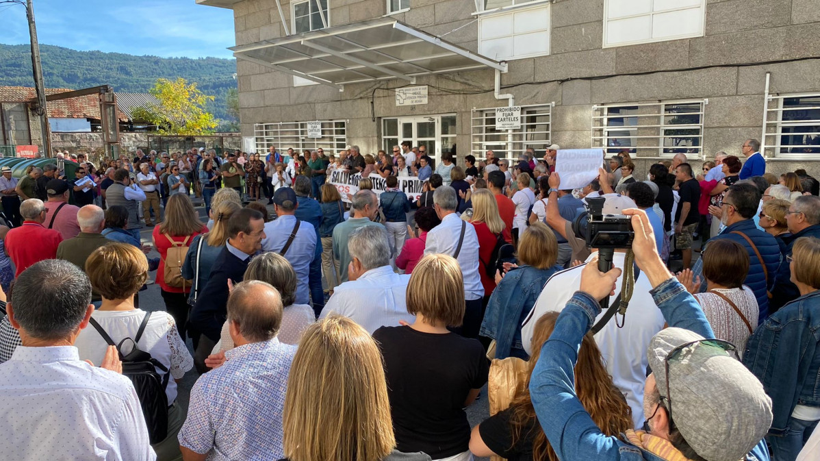 Una reciente concetraciu00f3n en defensa de la sanidad pu00fablica en Moau00f1a en una foto del BNG