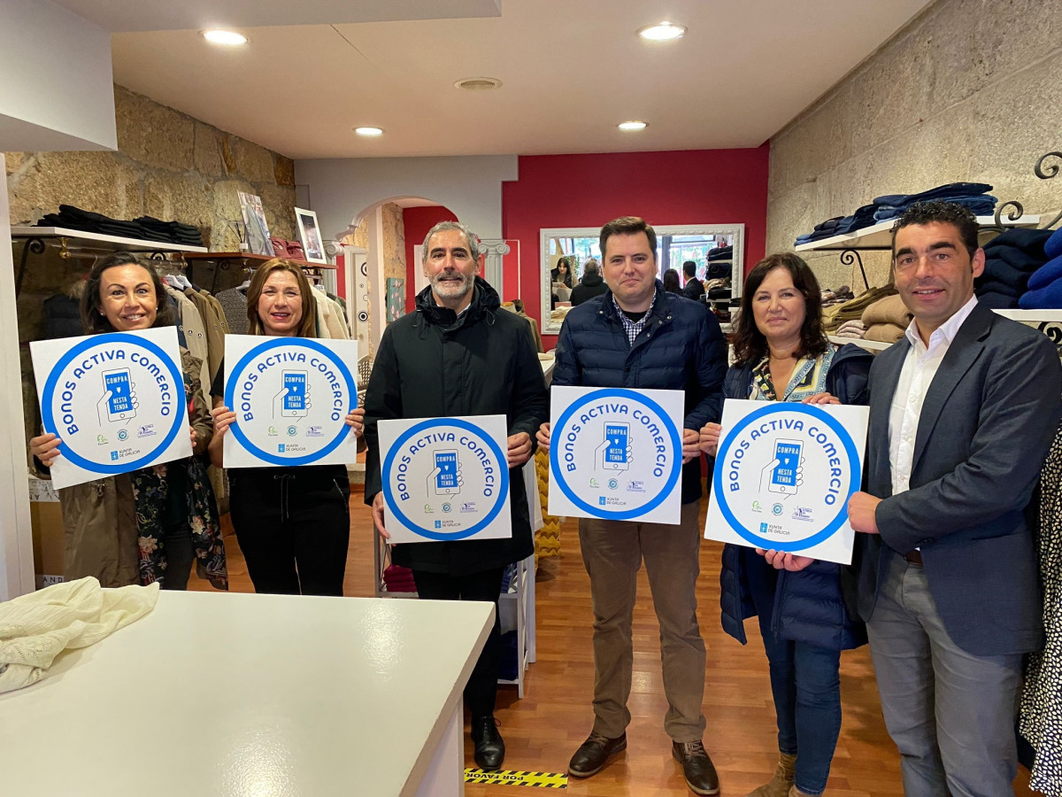 Presentación bono 'Activa Comercio' de la Xunta de Galicia.
