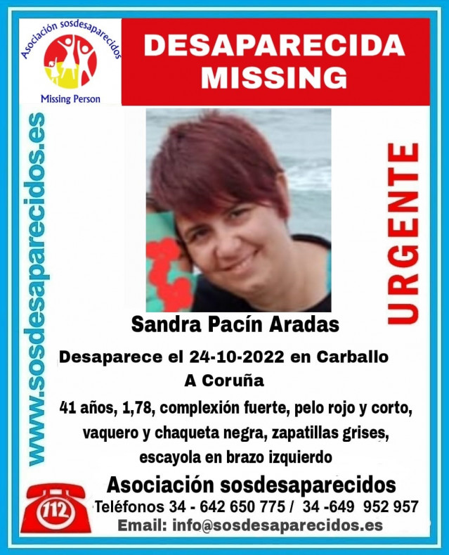 Buscan a una mujer de 41 años desaparecida desde el lunes 24 de octubre en Carballo (A Coruña)