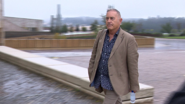 El jefe de maquinistas José Ramón Iglesias Mazaira, a su llegada al juicio por el accidente del tren Alvia