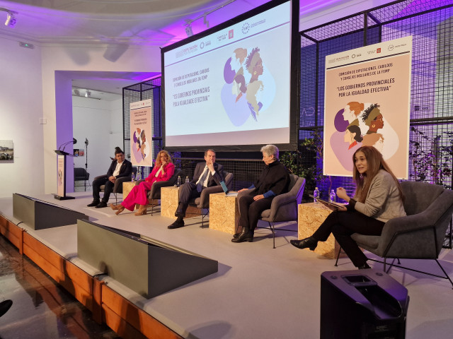 Carmela Silva y Abel Caballero en la jornada de este jueves.