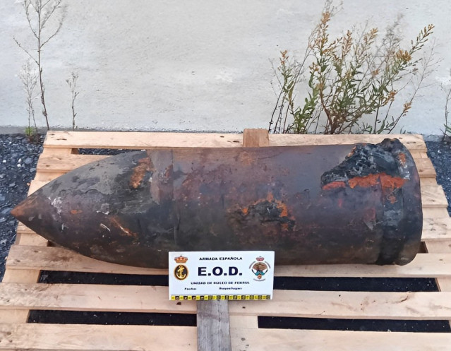 Proyectil localizado en Santurce.