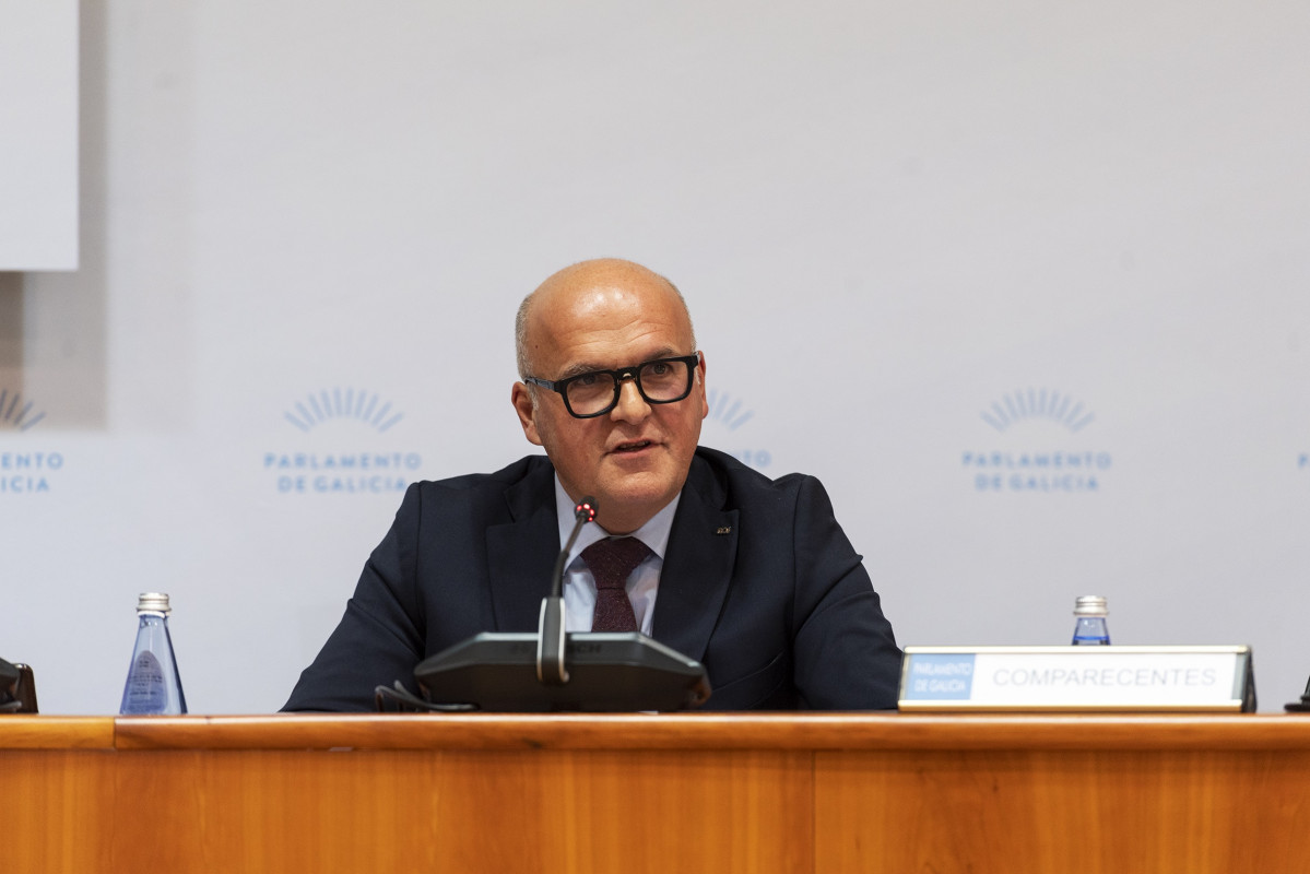El presidente de la Diputación de Ourense, Manuel Baltar, en el Parlamento