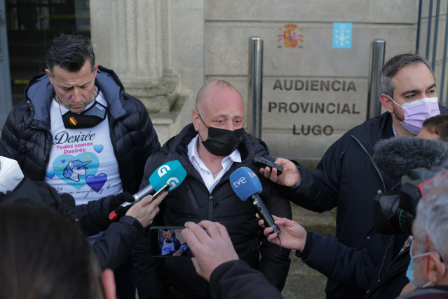 Archivo - José Manuel, el padre de Desireé, la niña presuntamente asesinada a manos de su madre, responde a los medios en el juicio por el crimen de la niña, en la Audiencia Provincial, a 14 de febrero de 2022, en Lugo, Galicia (España). El asesinato tuvo