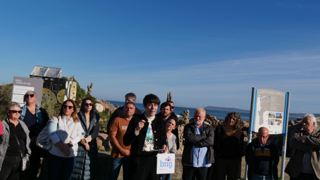 La portavoz nacional del BNG, Ana Pontón, en el acto por el 20 aniversario del 'Prestige'