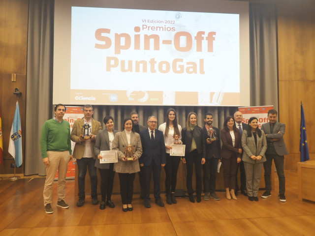 Casa Grande de Xanceda, Indestia y el Grupo SING reciben los Premios Spin-Off PuntoGal celebrados este martes en Vigo.