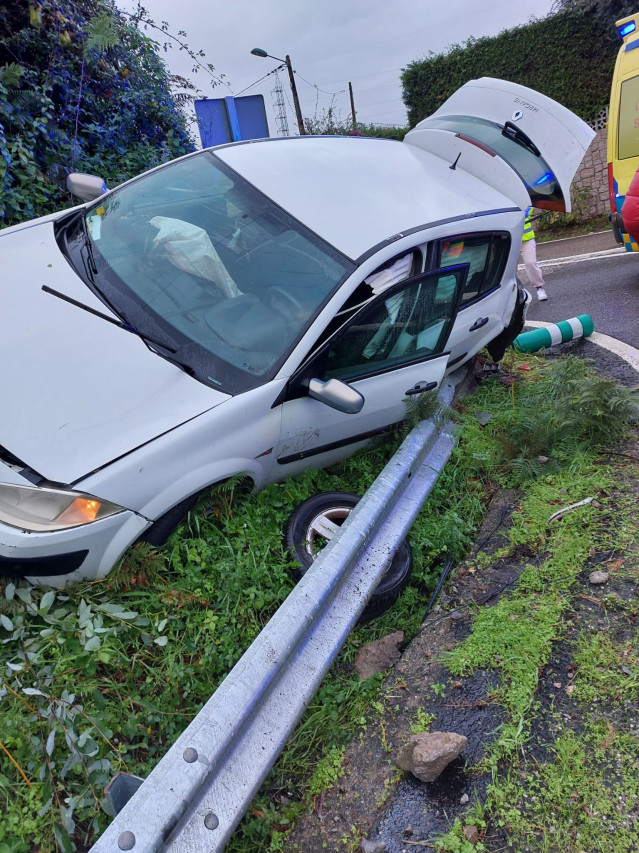 Imagen del accidente de esta tarde en Vigo.