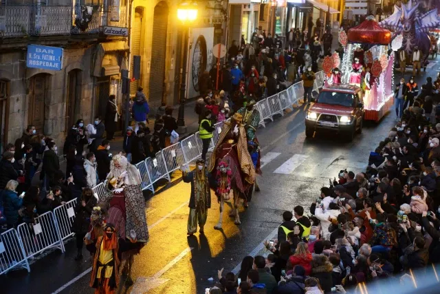 Dromedarios en la cabalgata de Reyes en Ourense en 2022