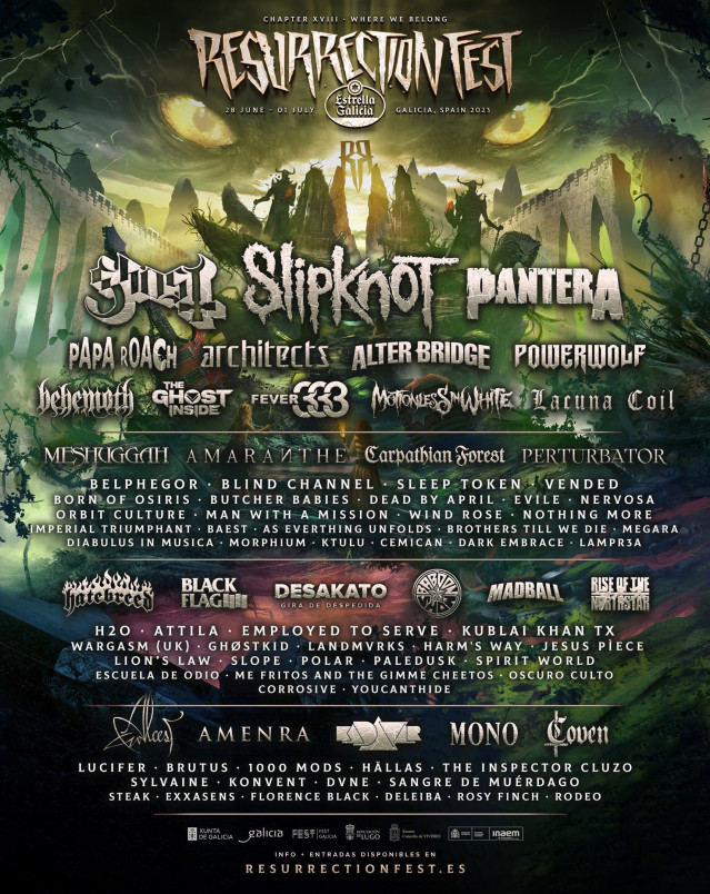 Cartel del Resurrection Fest para 2023