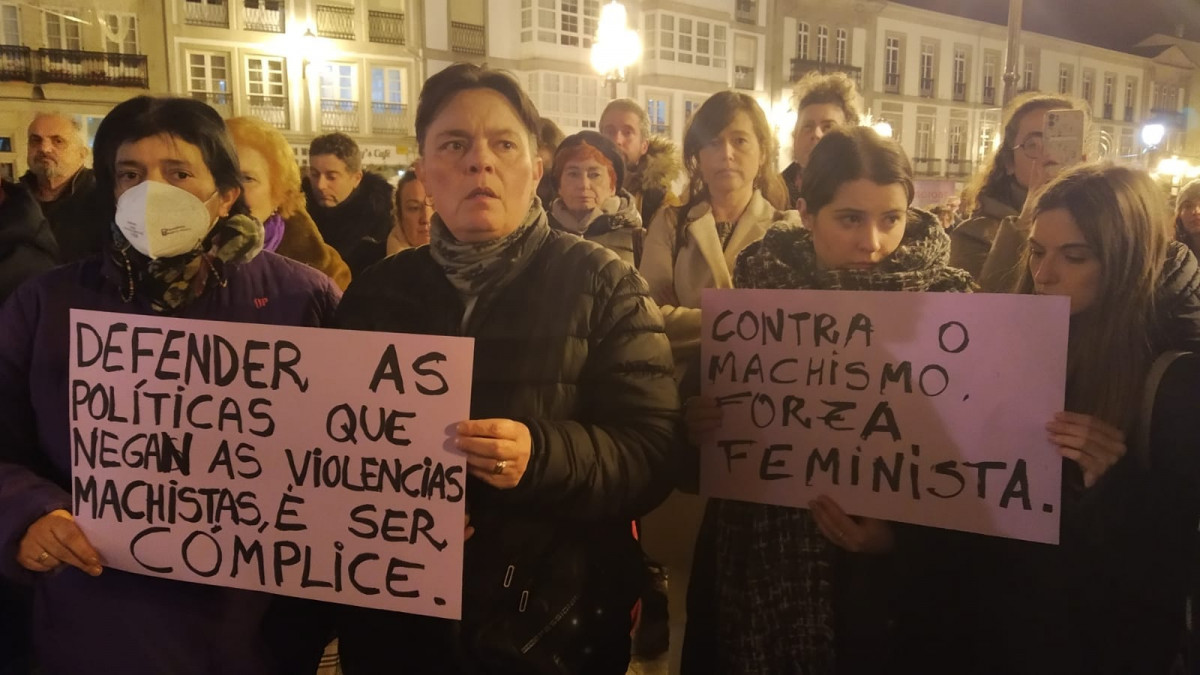 Mujeres en el homenaje a Cristina Cabo en una foto de la Plataforma Feminista de Lugo