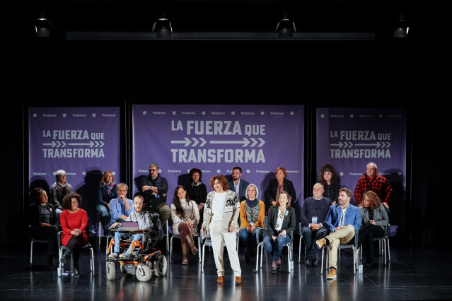 El portavoz de Unidas Podemos en el Congreso de los Diputados, Pablo Echenique, participa en un acto político llamado ‘La fuerza que transforma’, en el centro cívico del barrio de Zabalgana