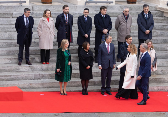 Vista general del desfile durante el acto institucional por el Día de la Constitución en el Congreso de los Diputados, a 6 de diciembre de 2022, en Madrid (España).