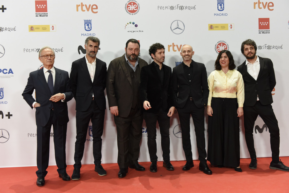 El equipo de 'As bestas' en la alfombra roja de los XXVIII Premios Forqué.