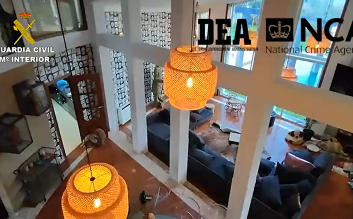 Chalet de lujo registrado en la Operaciu00f3n Sugar Brown