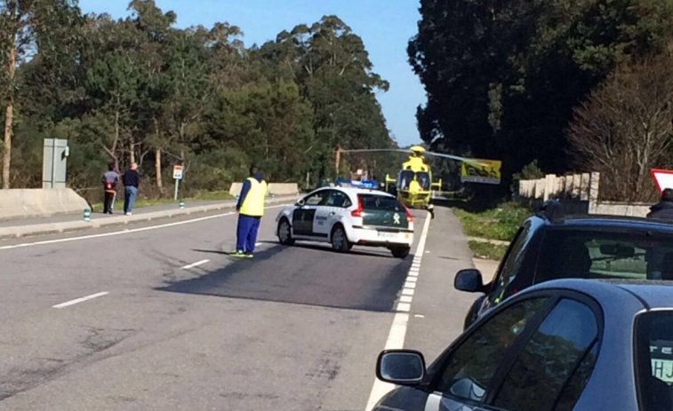 Un bebé resulta herido en un accidente de tráfico en A Guarda