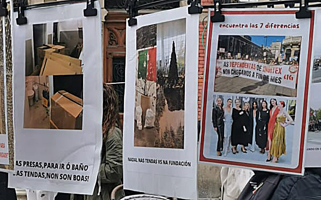 Cartel de la CIG en una acciu00f3n preparatoria de la huelga