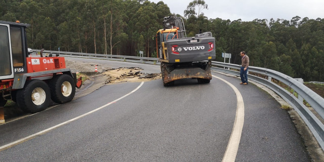 La Xunta de Galicia comienza las obras de restitución del ramal de acceso a la Autovía do Morrazo en Domaio (Pontevedra).