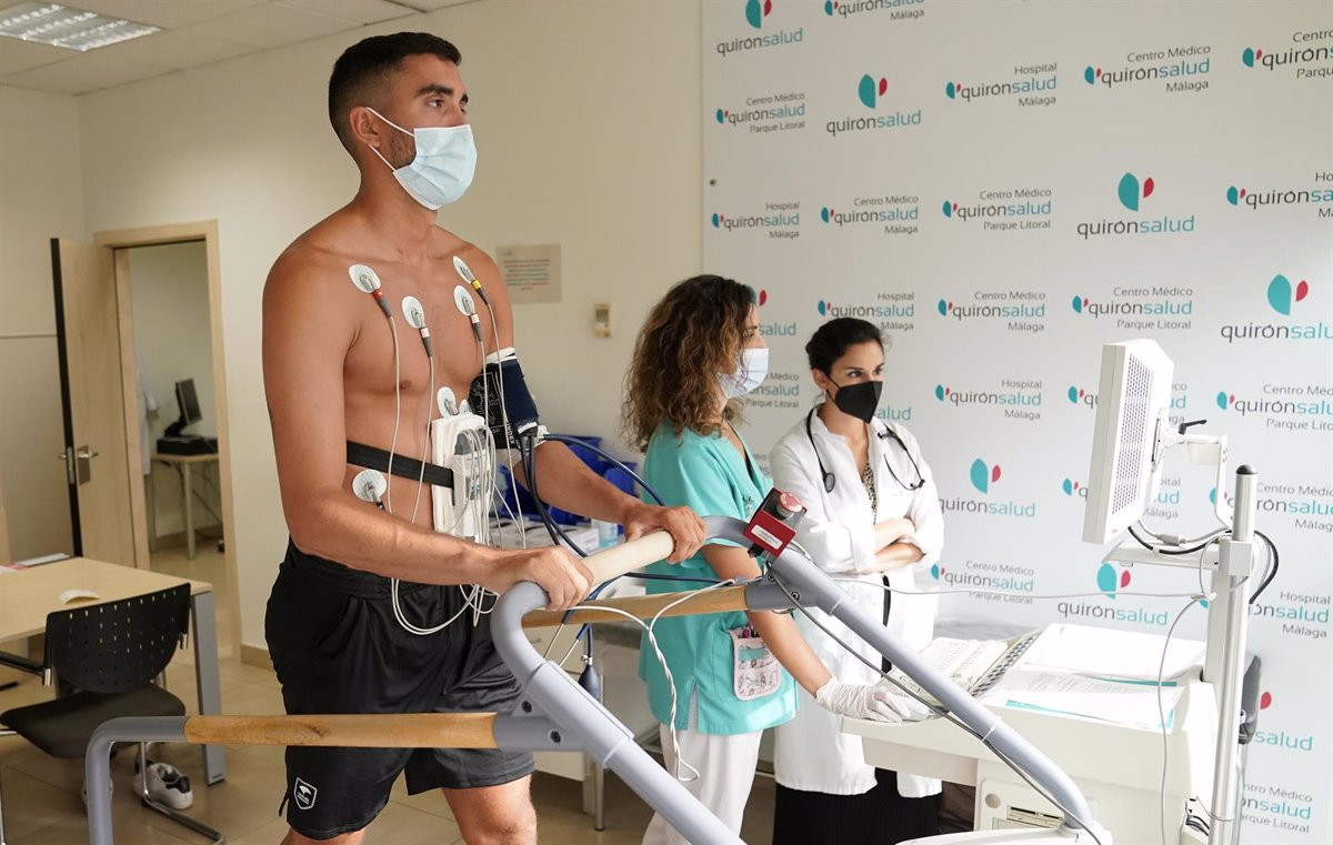 Jugador de baloncesto en una prueba de esfuerzo en Quiru00f3n Salud Mu00e1laga