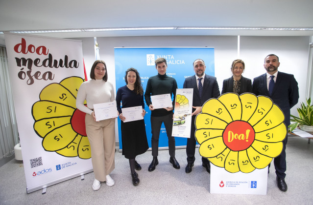 Entrega de premios a los ganadores del séptimo concurso universitario de cortometrajes relacionado con la donación y el trasplante de médula ósea