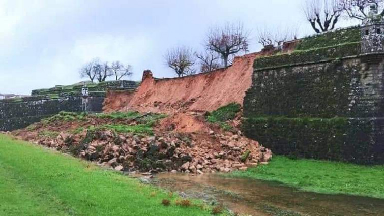 Segundo derrumbe en  la fortaleza de Valença (Portugal) por el mal tiempo