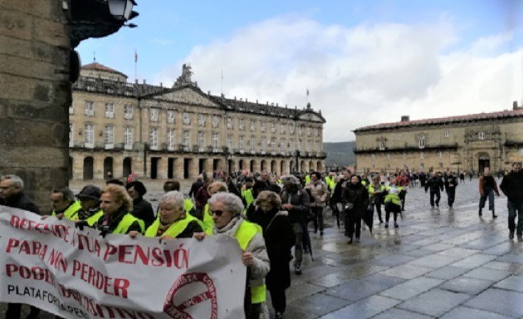 Pensionistas de Compostela llaman a una manifestación en el Obradoiro este 3 de abril para blindar las pensiones