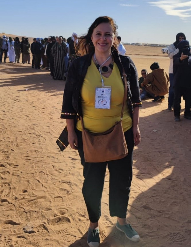 La eurodiputada del BNG y vicepresidenta del Intergrupo del Sáhara Occidental de la Eurocámara, Ana Miranda, participa en el XVI Congreso del Frente Polisario