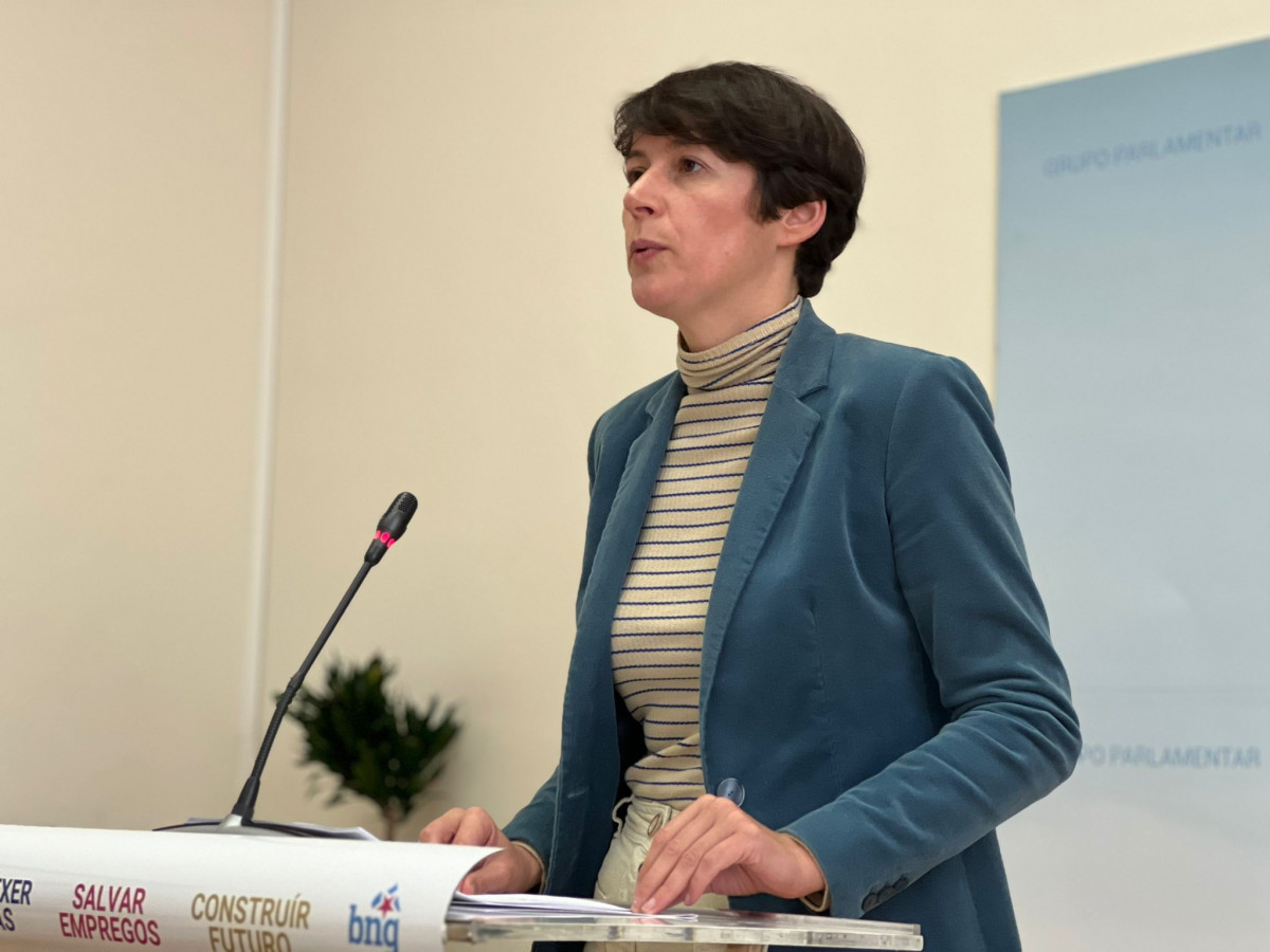 Archivo - La portavoz nacional del BNG, Ana Pontón, en rueda de prensa este lunes