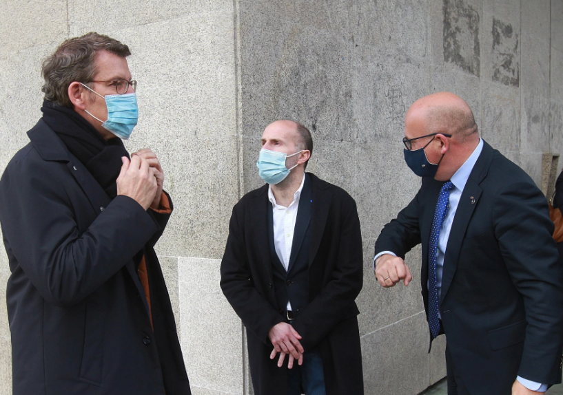 Feijóo, Jácome y Baltar en una foto de archivo de EP