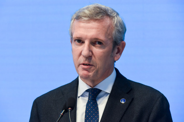 El presidente de la Xunta, Alfonso Rueda, participa en la presentación de 'Galicia, unha viaxe enogastronómica e sustentable' de la tercera jornada de la Feria Internacional de Turismo, FITUR 2023, en IFEMA Madrid, a 20 de enero de 2023, en Madrid (España