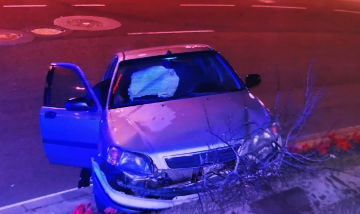 Accidente en la Plaza Amu00e9rica de Vigo en una imagen de la Policu00eda Local